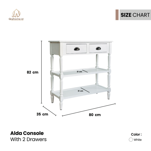 Alda Console with 2 Drawers - Image 2