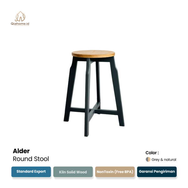 Alder Round Stool