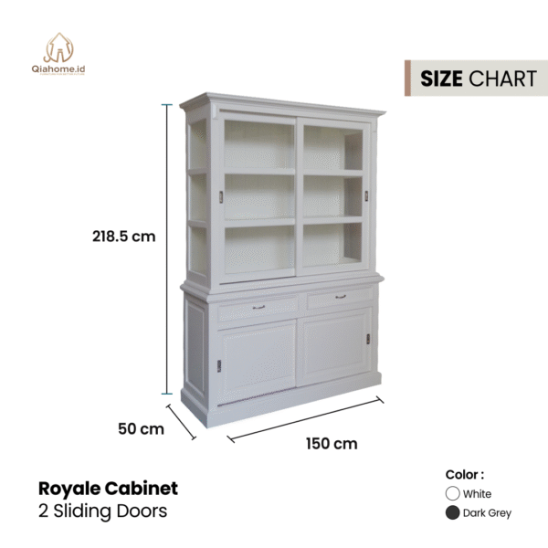 Royale Cabinet 2 Sliding Doors - Image 4