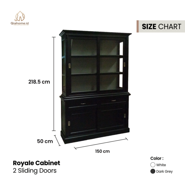 Royale Cabinet 2 Sliding Doors - Image 3