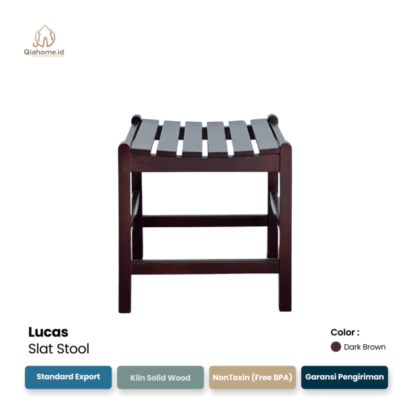 Lucas Slat Stool - Image 2