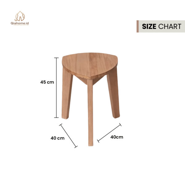 Natural Rectangle Stool - Image 2