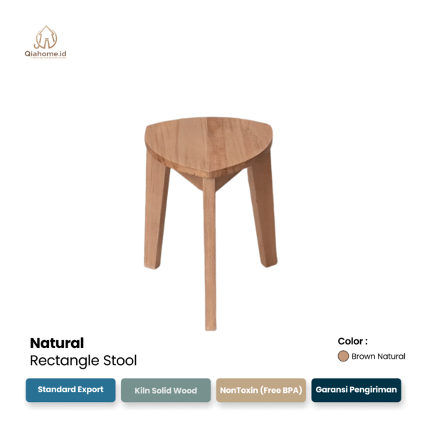 Natural Rectangle Stool